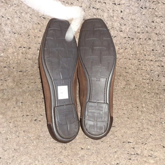 SUNDANCE-Soft Brown Suede-Leather Accents-Tie-Up-Ballet Flats-Sz 38-NWOB - Picture 7 of 7